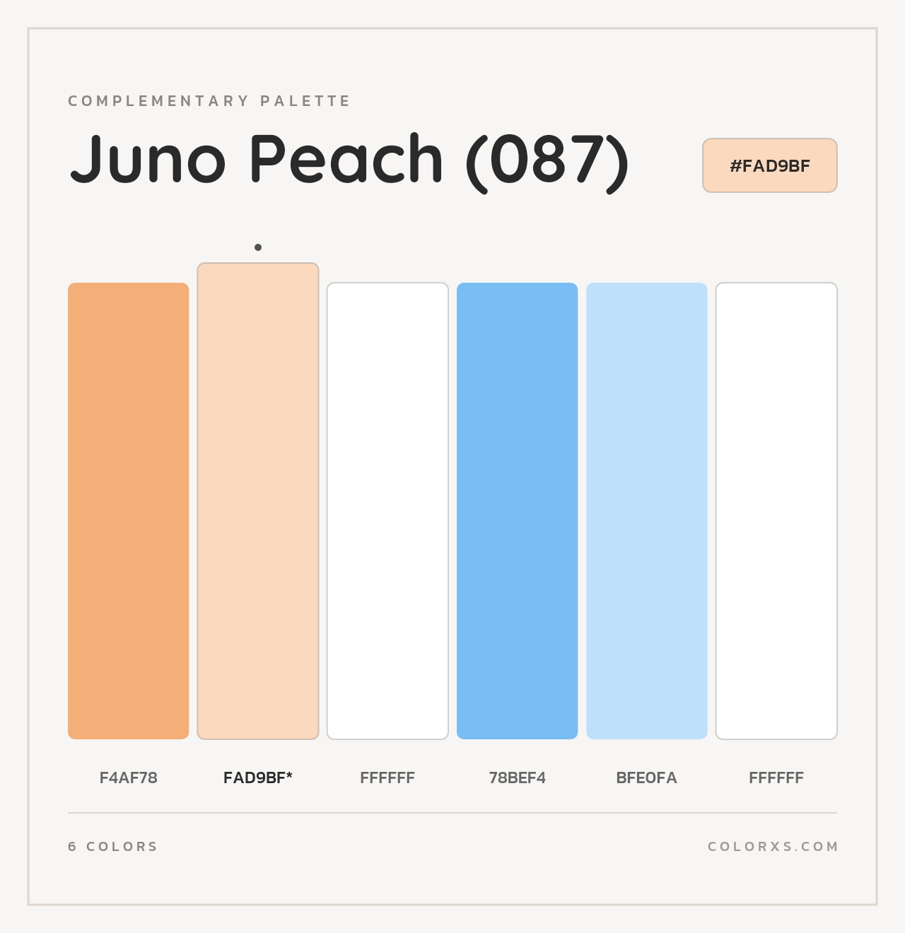 Juno Peach (087) - Complementary Color Palette