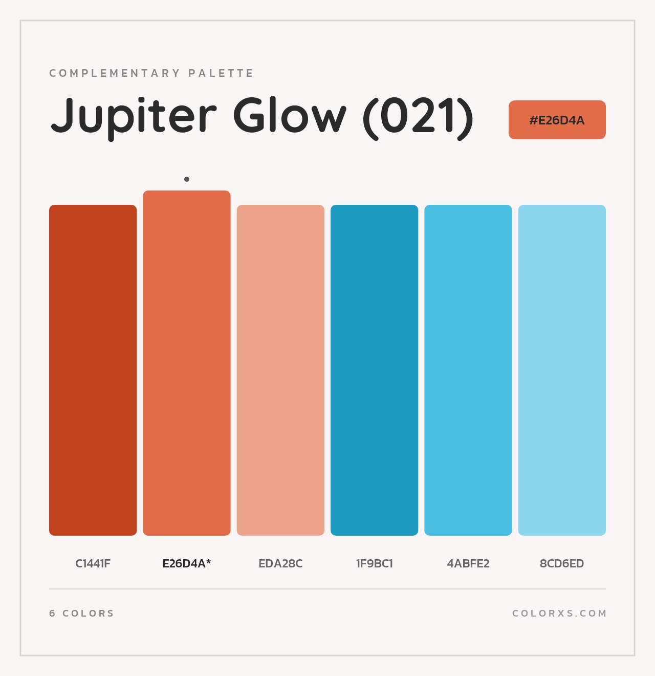 Jupiter Glow (021) - Complementary Color Palette