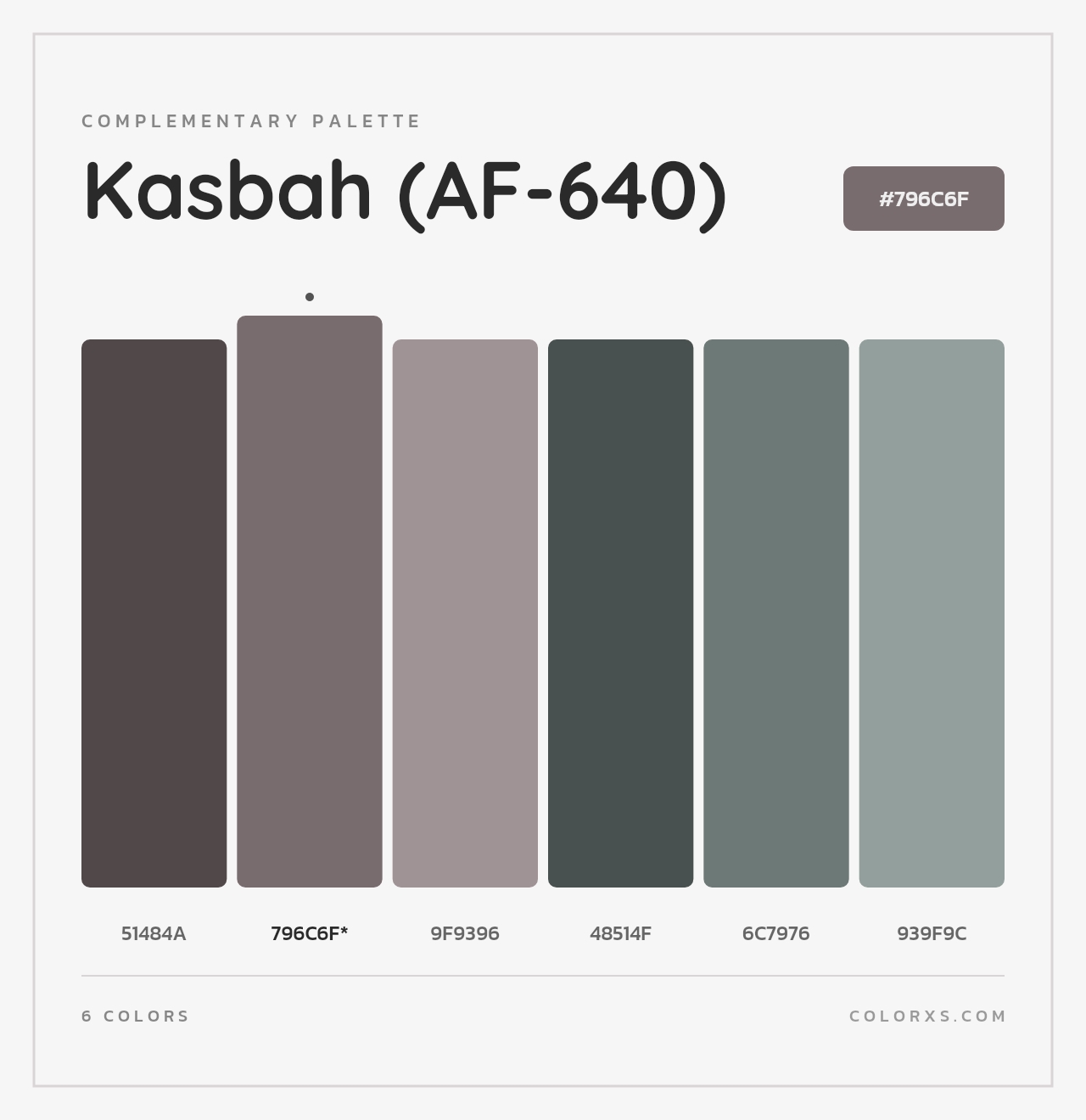 Kasbah (AF-640) - Complementary Color Palette