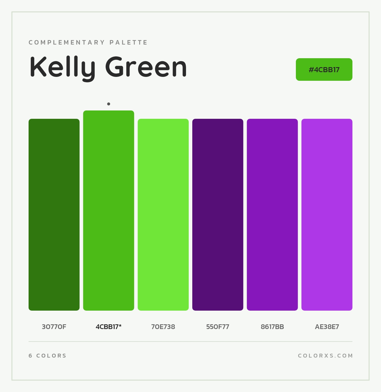 Kelly Green - Complementary Color Palette