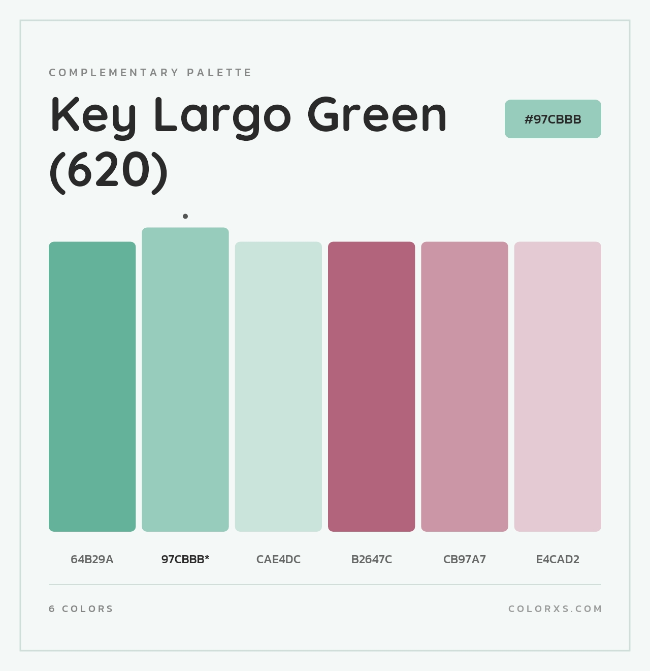 Key Largo Green (620) - Complementary Color Palette