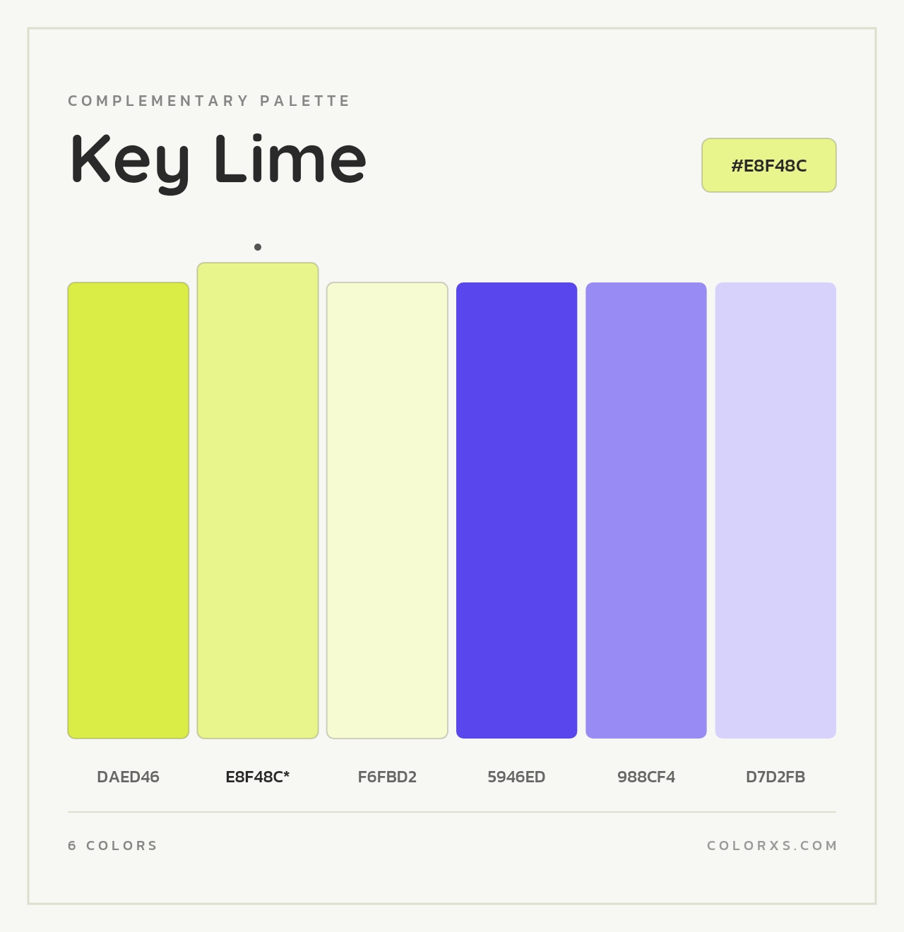 Key Lime - Complementary Color Palette