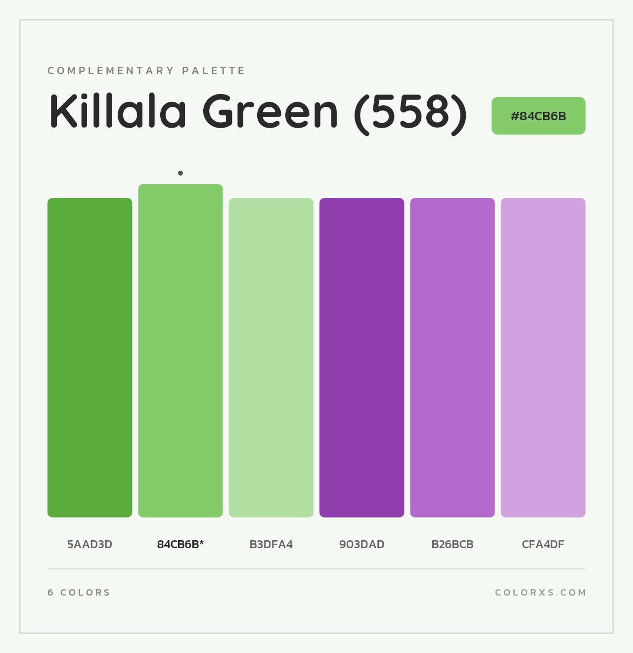 Killala Green (558) - Complementary Color Palette