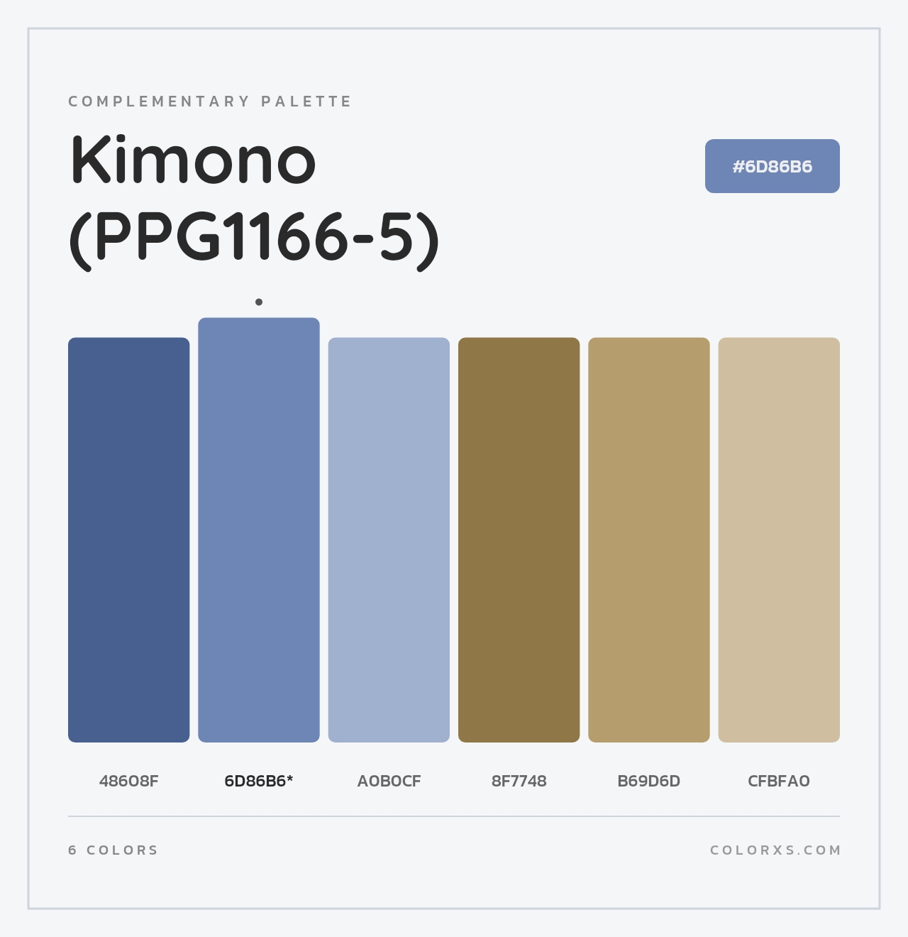 Kimono (PPG1166-5) - Complementary Color Palette