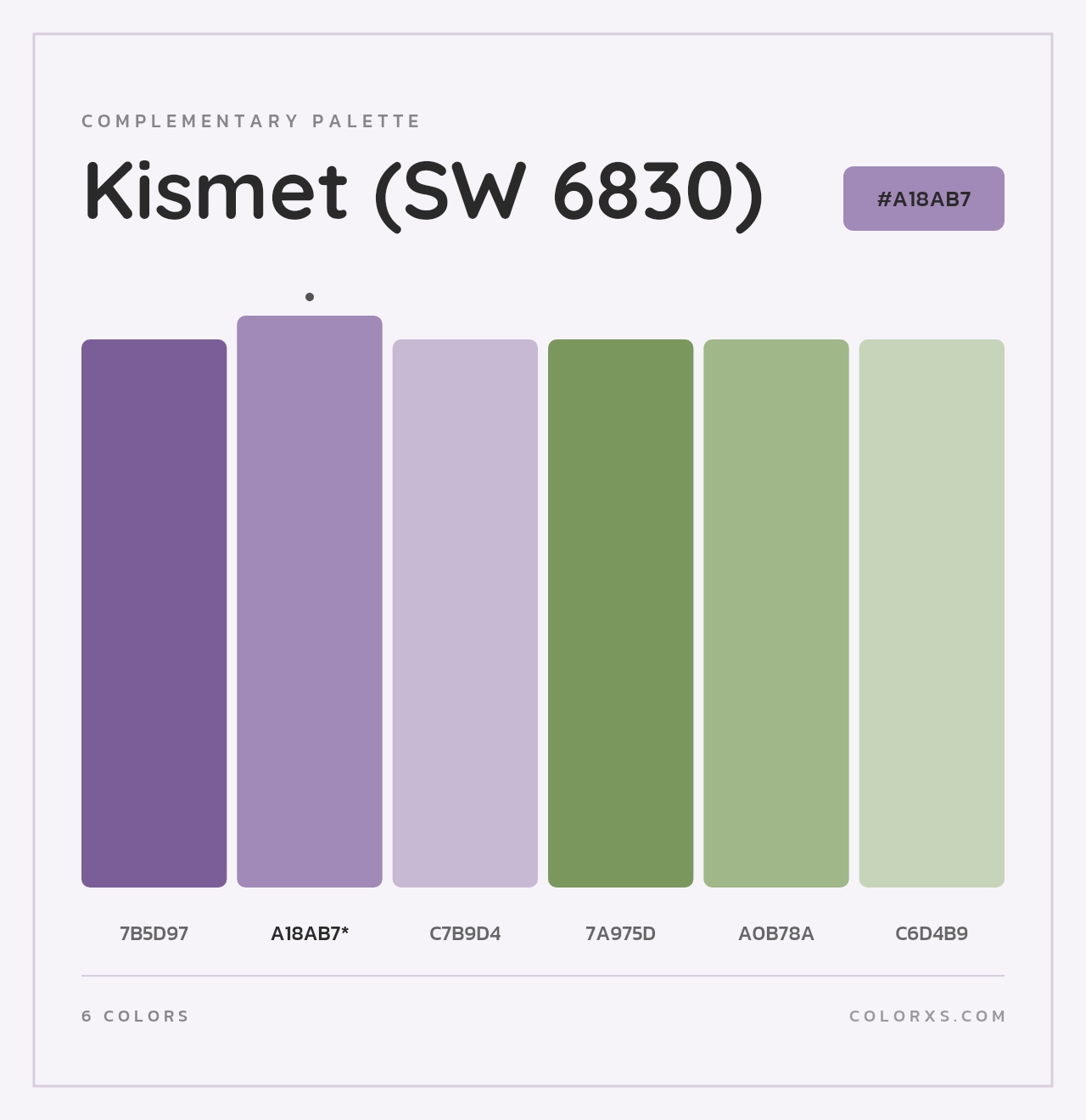 Kismet (SW 6830) - Complementary Color Palette