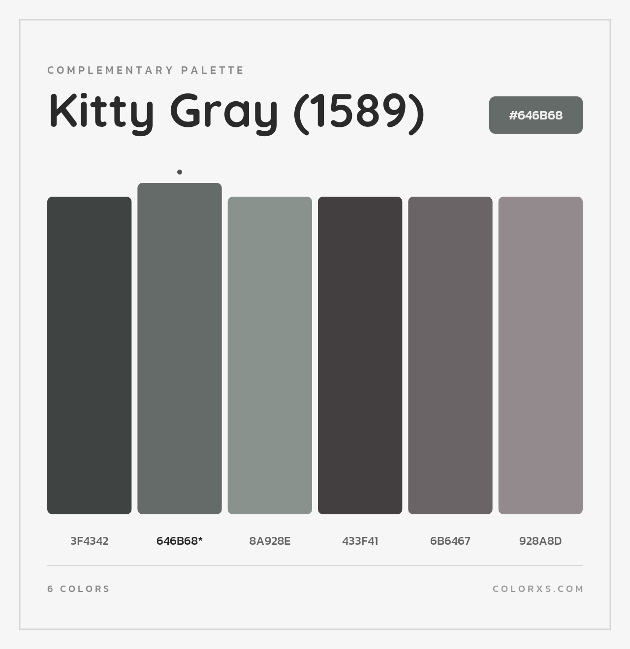Kitty Gray (1589) - Complementary Color Palette