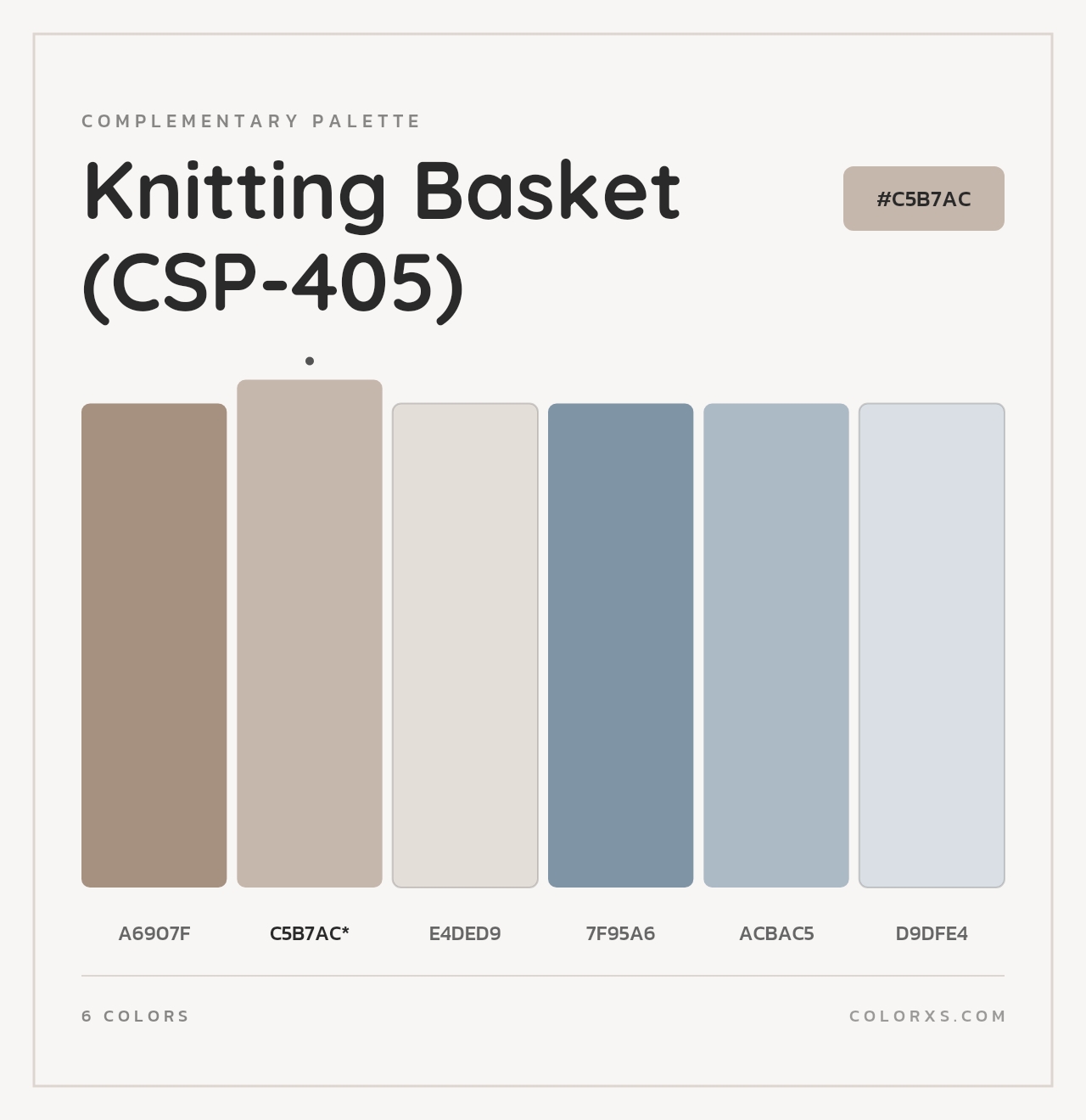 Knitting Basket (CSP-405) - Complementary Color Palette