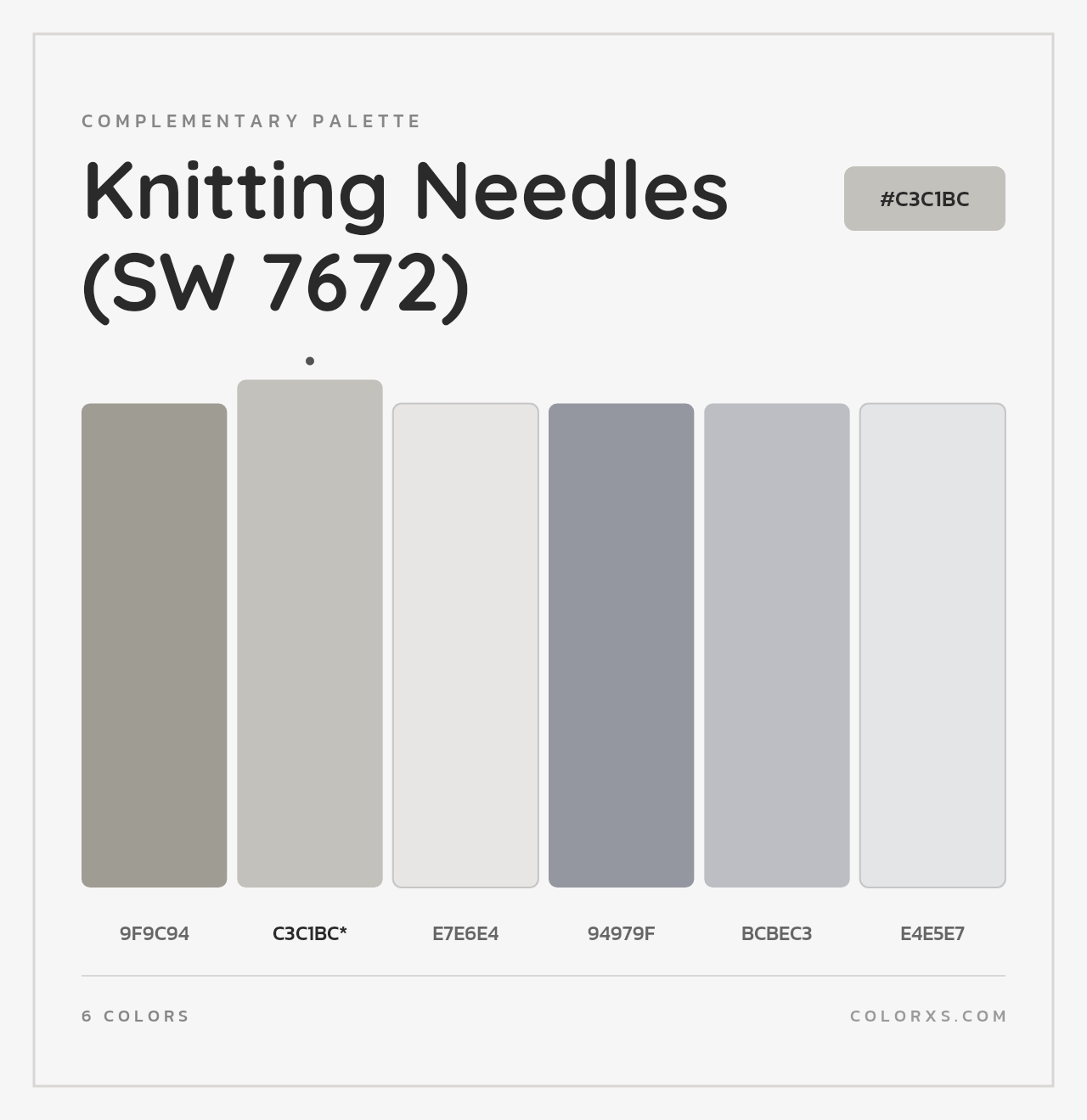 Knitting Needles (SW 7672) - Complementary Color Palette