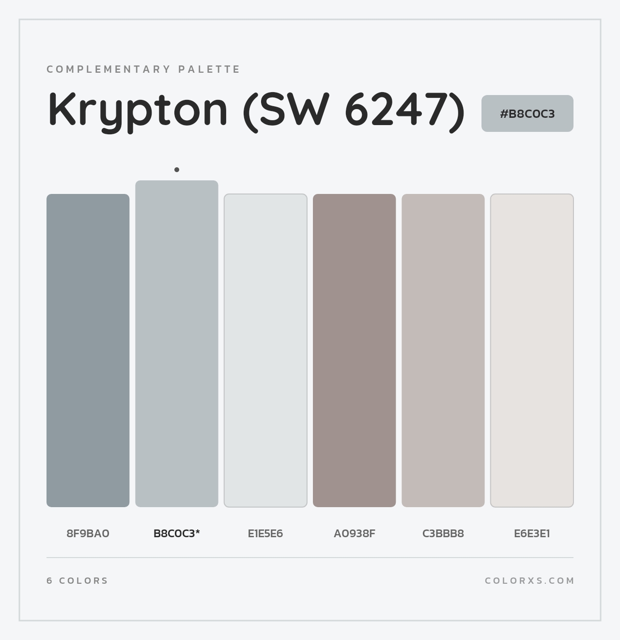 Krypton (SW 6247) - Complementary Color Palette