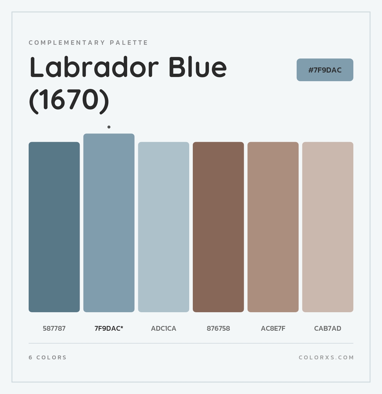 Labrador Blue (1670) - Complementary Color Palette