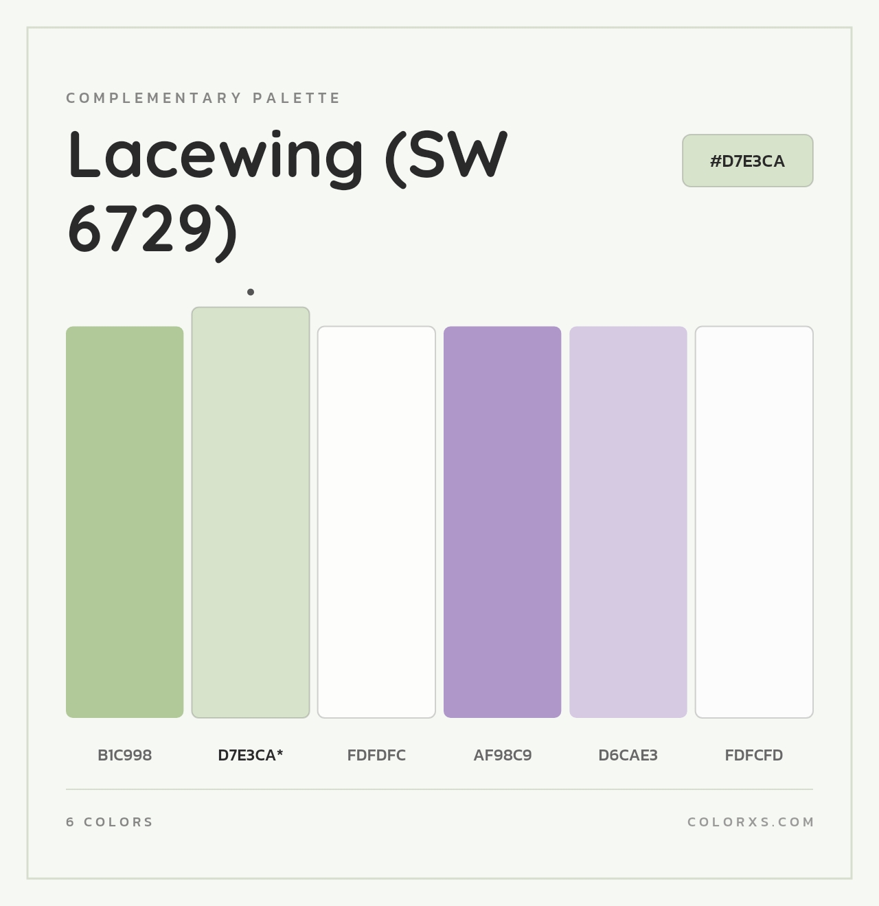 Lacewing (SW 6729) - Complementary Color Palette