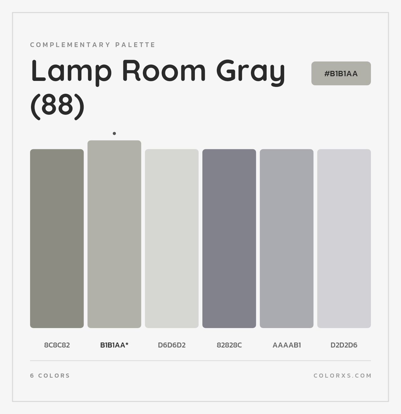 Lamp Room Gray (88) - Complementary Color Palette