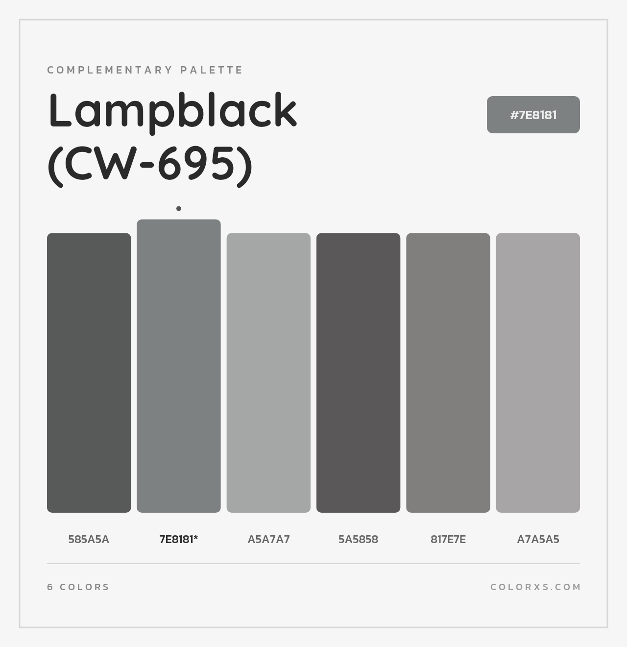 Lampblack (CW-695) - Complementary Color Palette