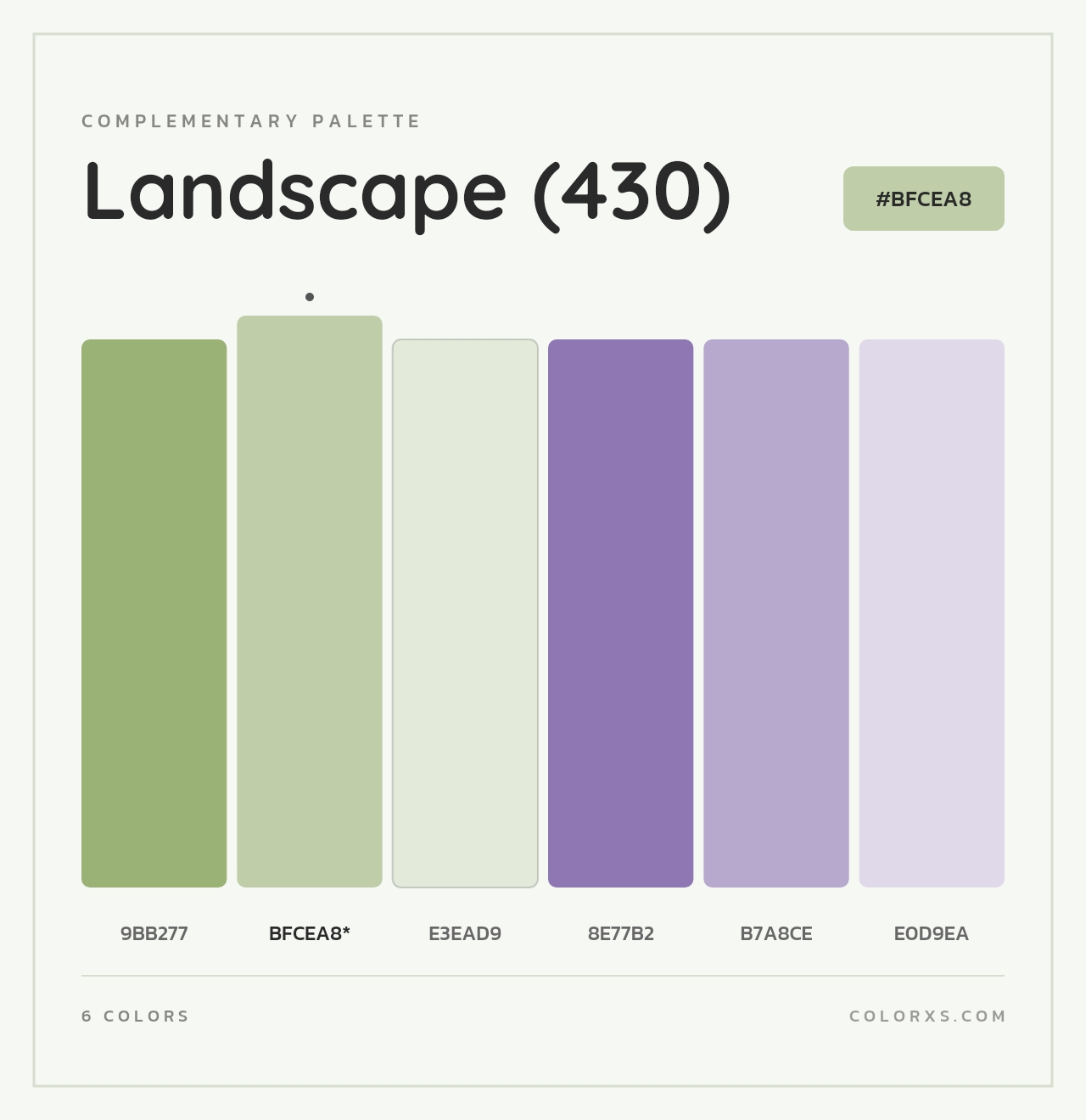 Landscape (430) - Complementary Color Palette
