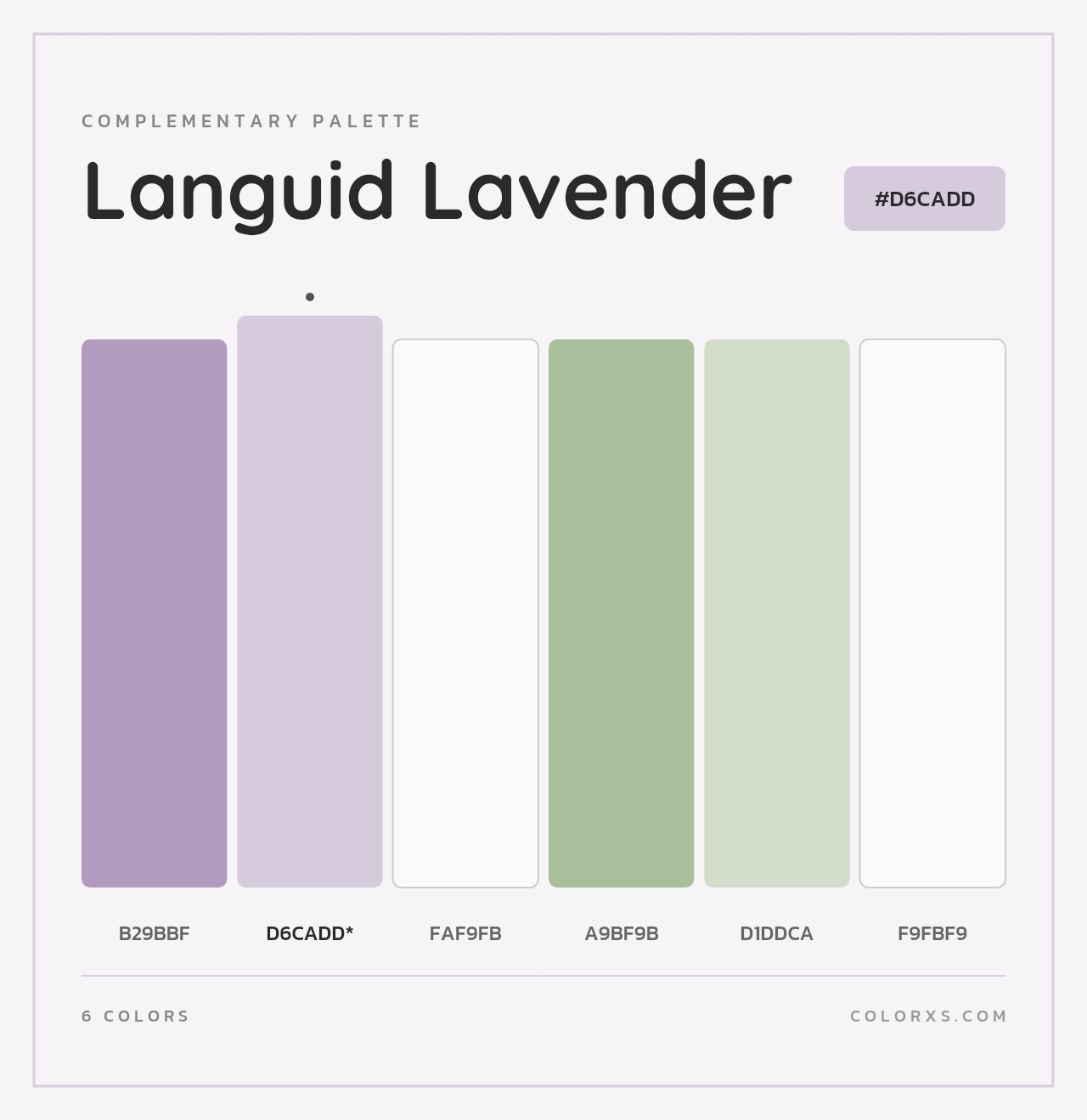 Languid Lavender - Complementary Color Palette