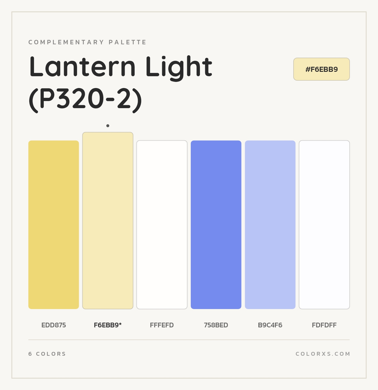 Lantern Light (P320-2) - Complementary Color Palette