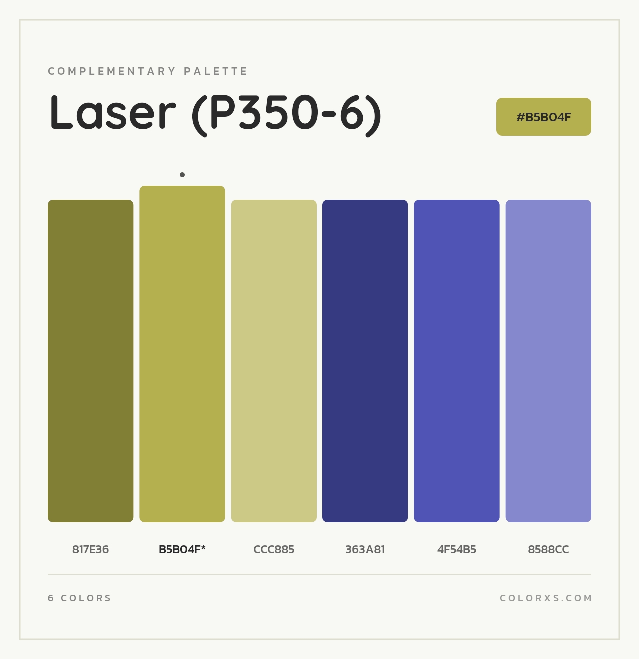 Laser (P350-6) - Complementary Color Palette
