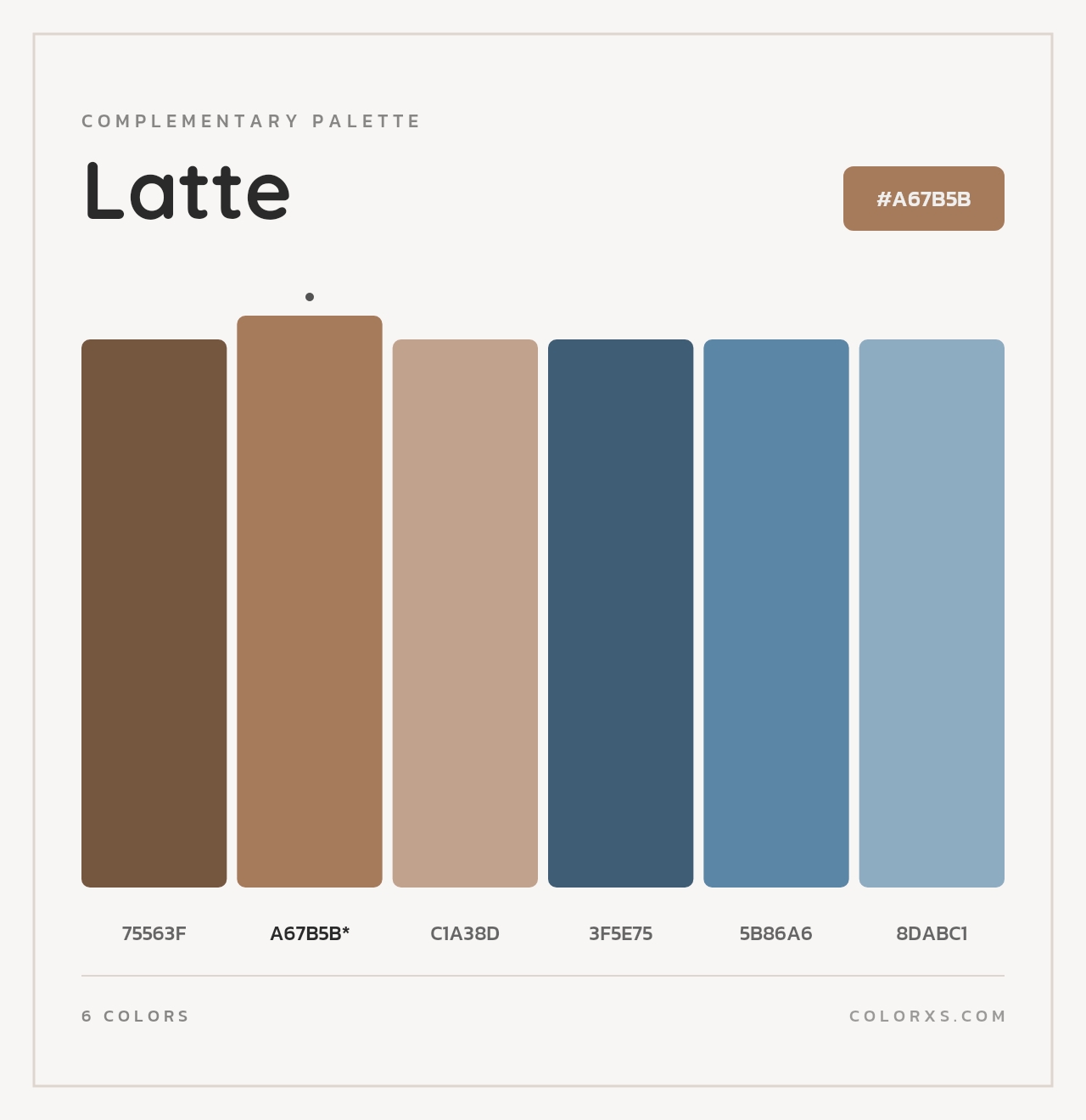 Latte - Complementary Color Palette