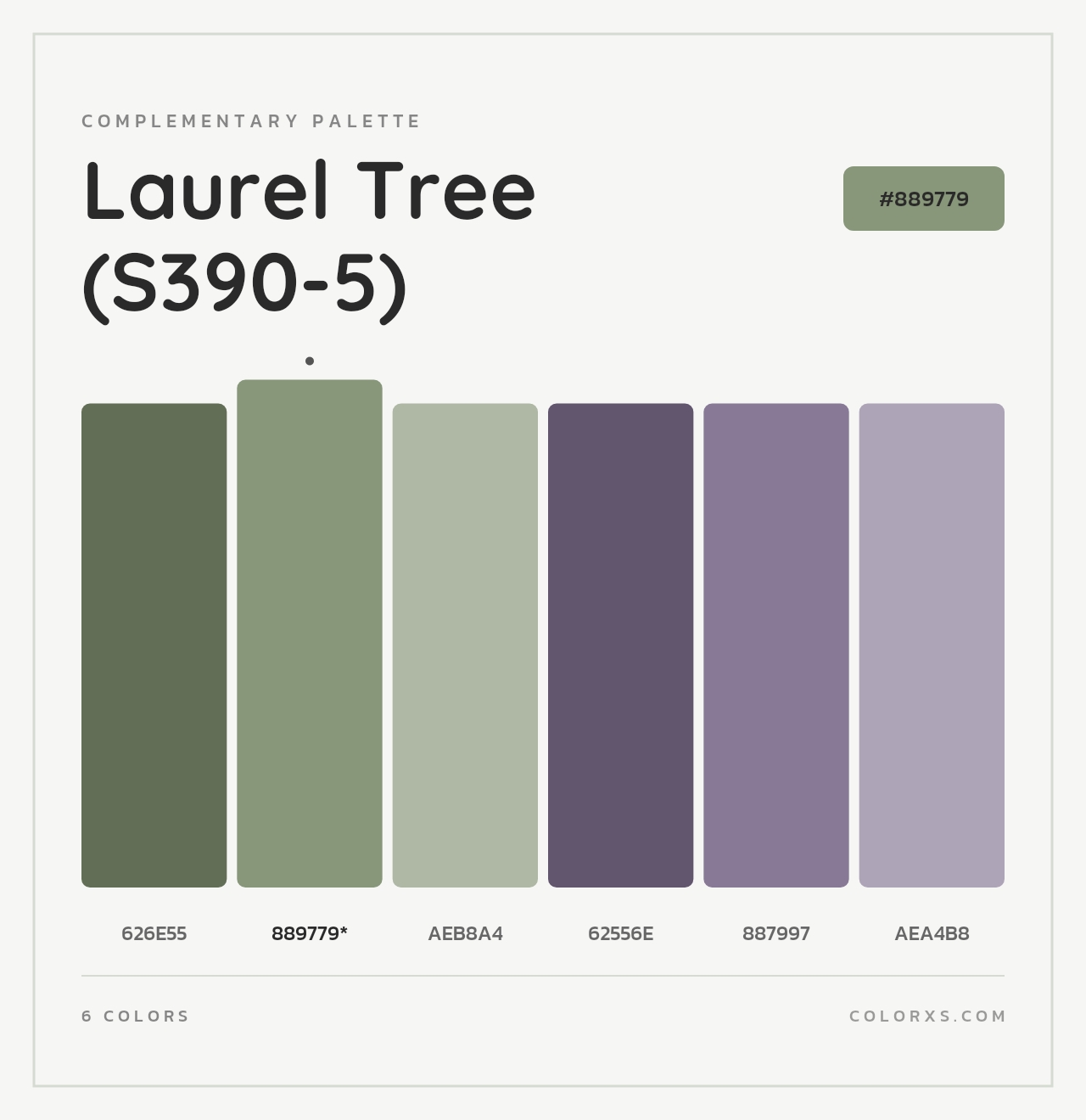 Laurel Tree (S390-5) - Complementary Color Palette