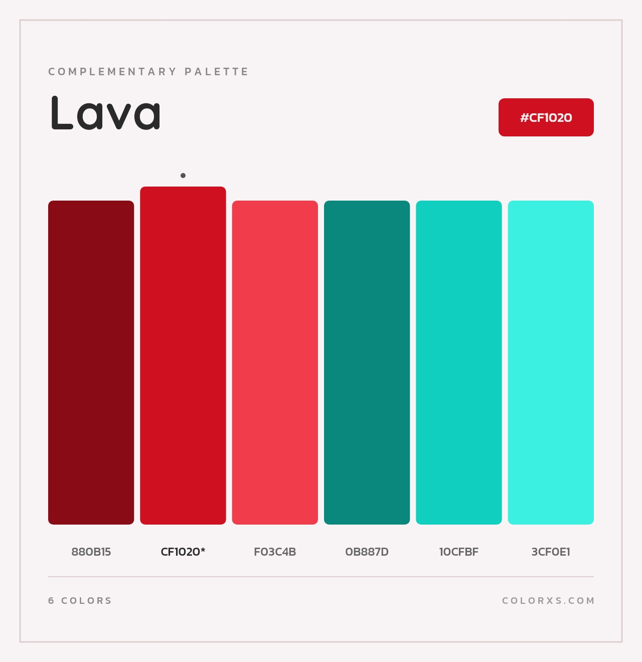 Lava - Complementary Color Palette