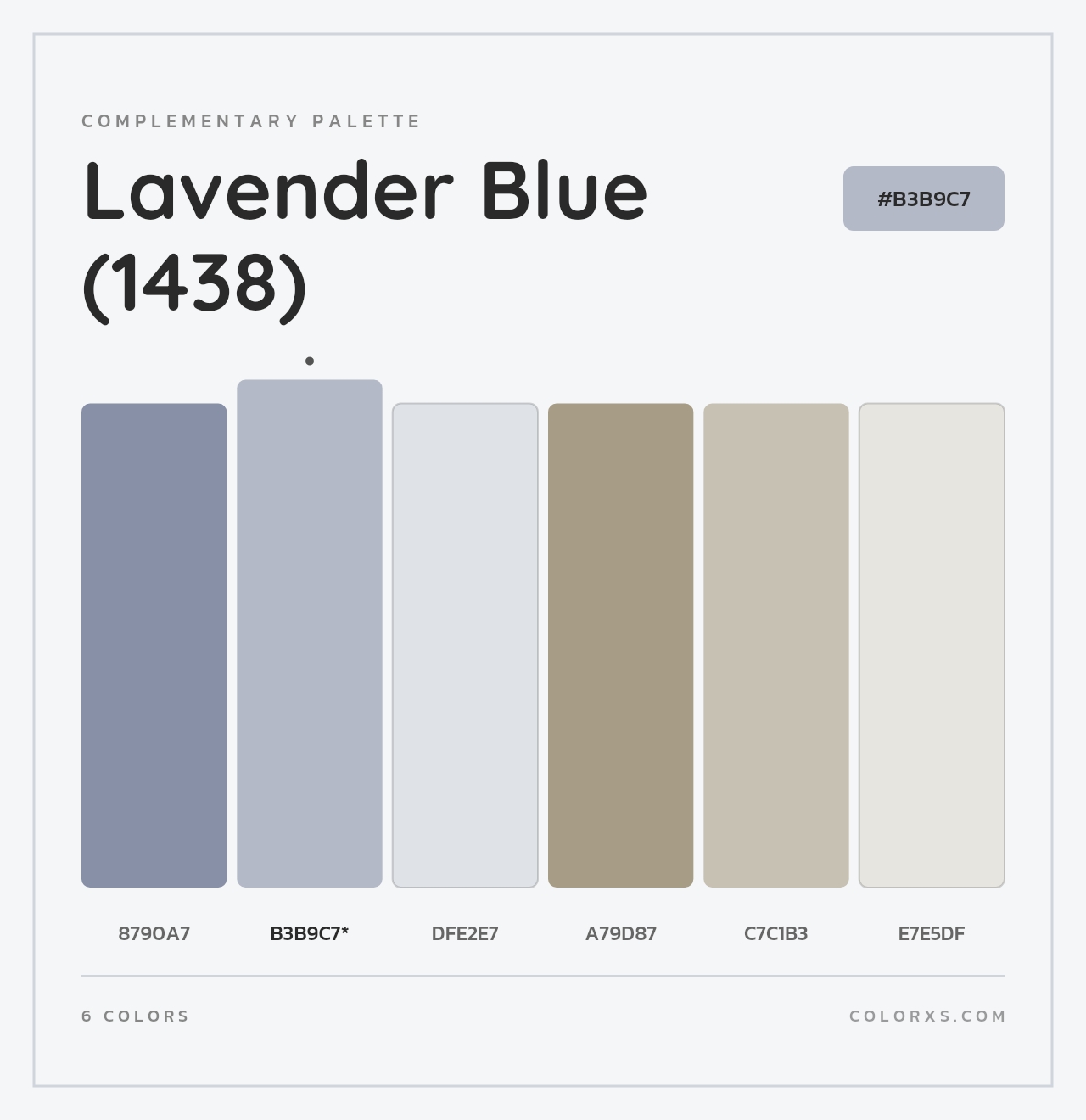 Lavender Blue (1438) - Complementary Color Palette