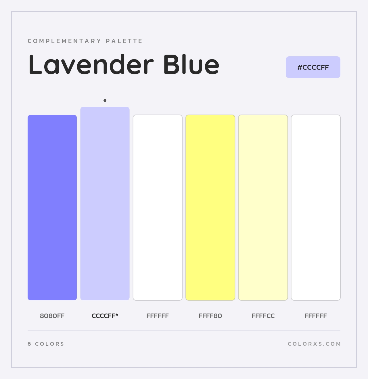 Lavender Blue - Complementary Color Palette
