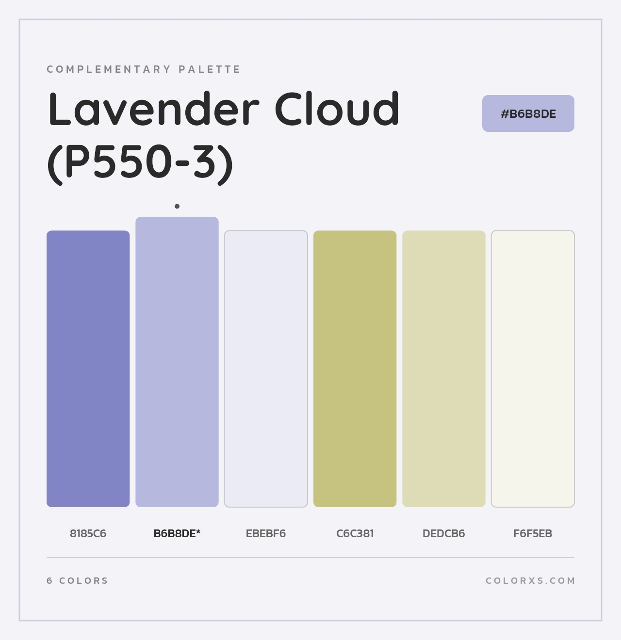Lavender Cloud (P550-3) - Complementary Color Palette