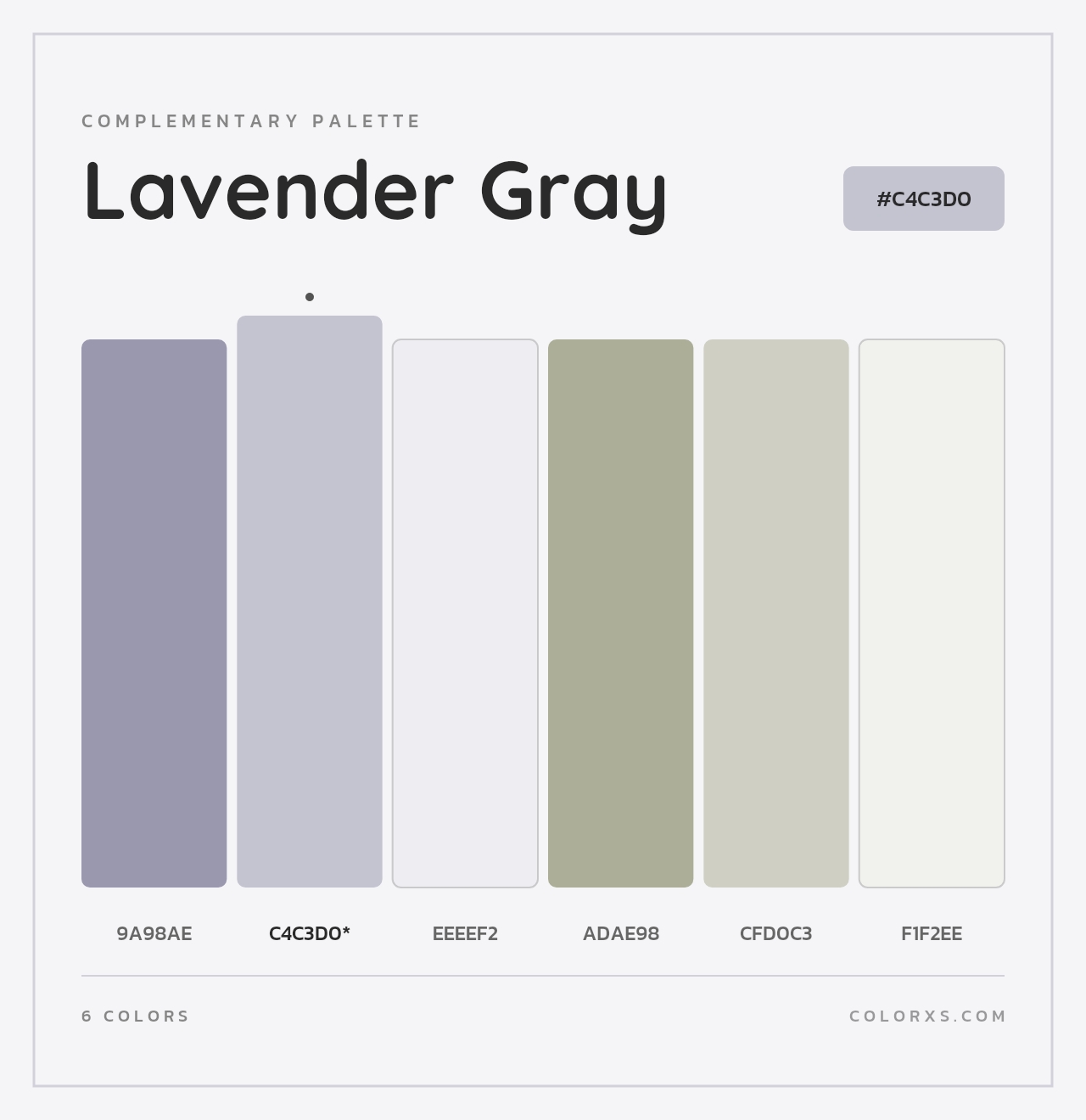 Lavender Gray - Complementary Color Palette