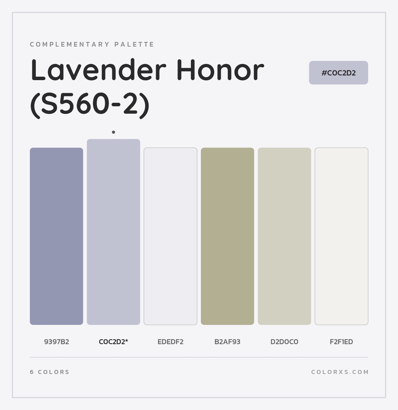Lavender Honor (S560-2) - Complementary Color Palette