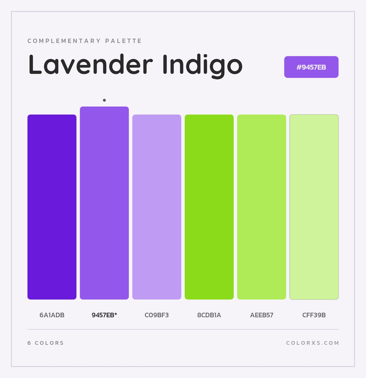 Lavender Indigo - Complementary Color Palette