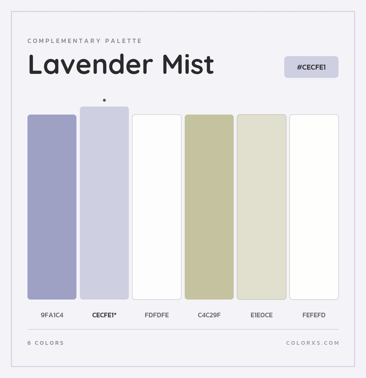 Lavender Mist - Complementary Color Palette