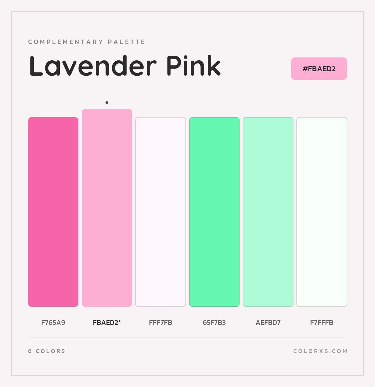 Lavender Pink - Complementary Color Palette