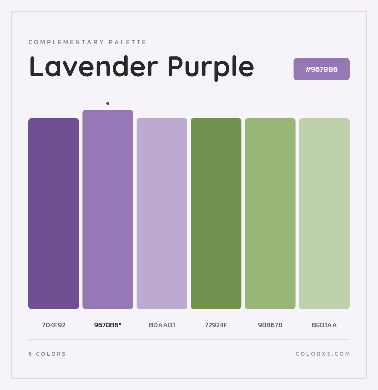 Lavender Purple - Complementary Color Palette