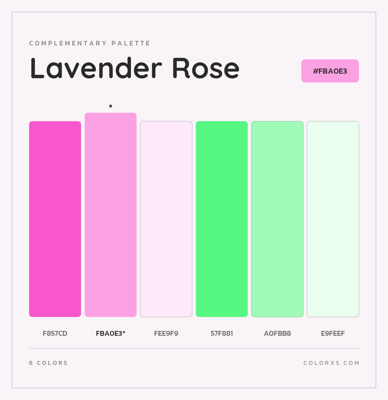 Lavender Rose - Complementary Color Palette