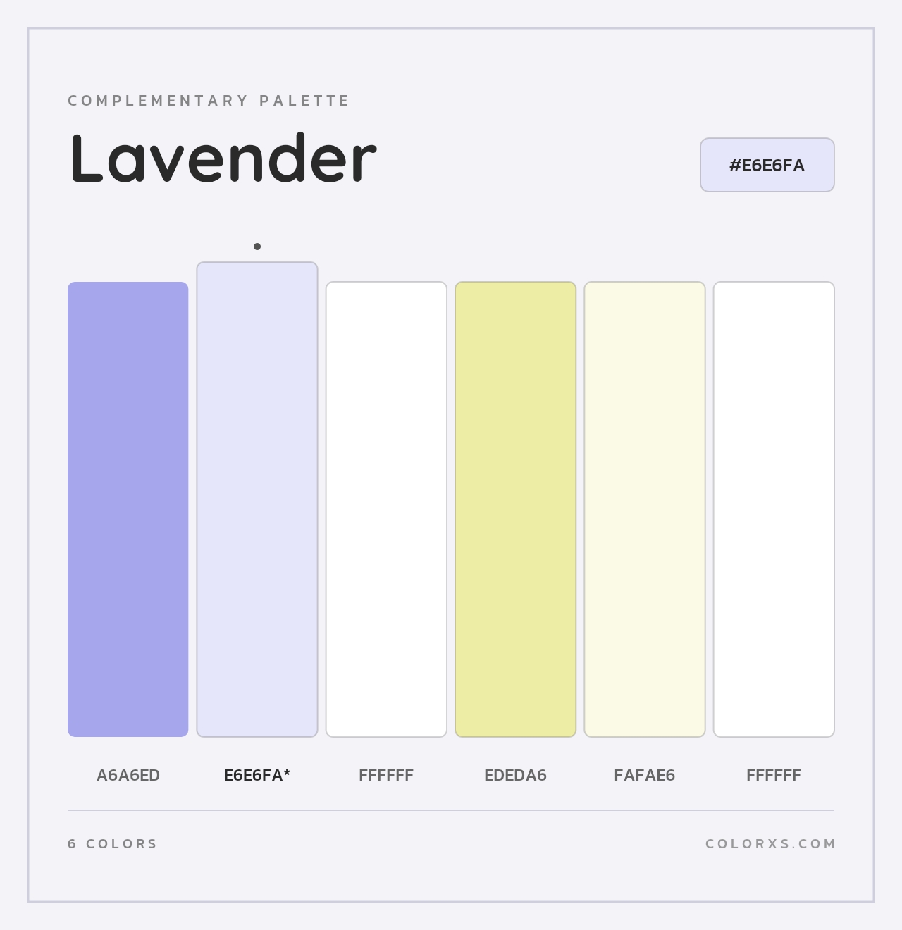 Lavender - Complementary Color Palette