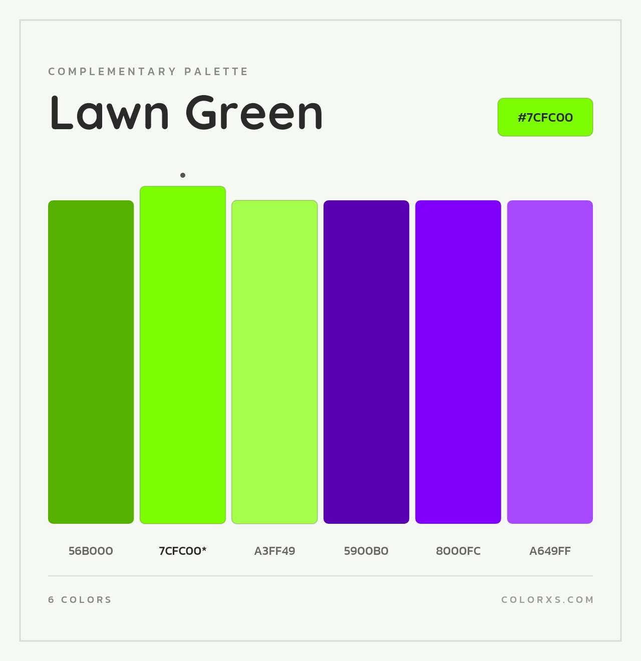 Lawn Green - Complementary Color Palette