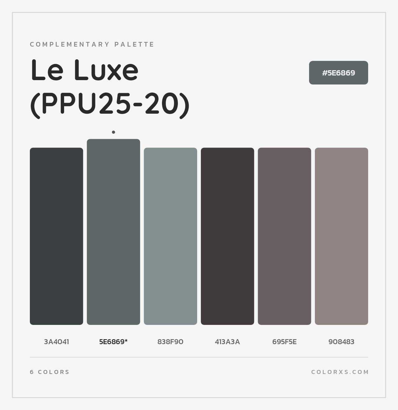 Le Luxe (PPU25-20) - Complementary Color Palette