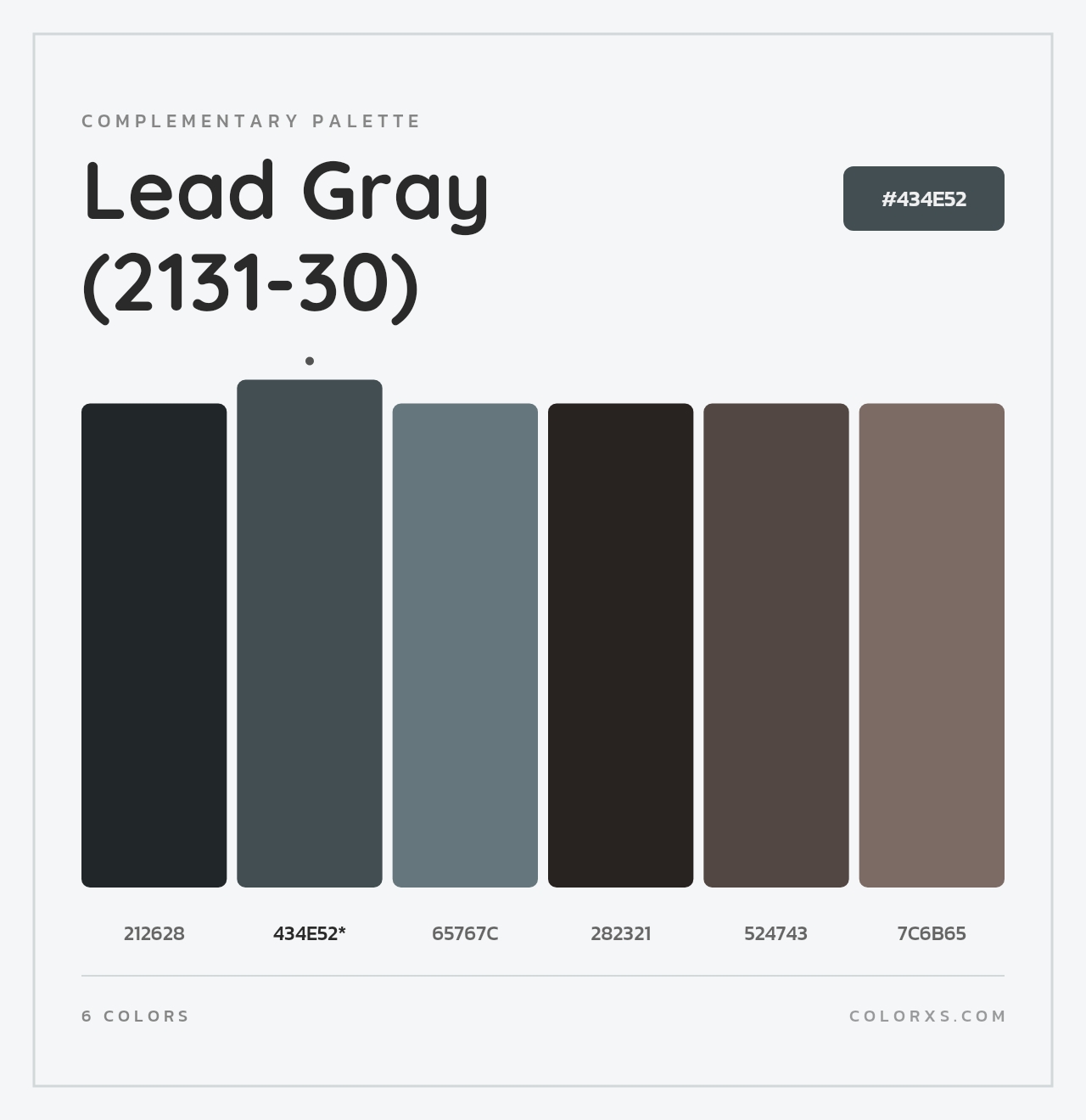 Lead Gray (2131-30) - Complementary Color Palette