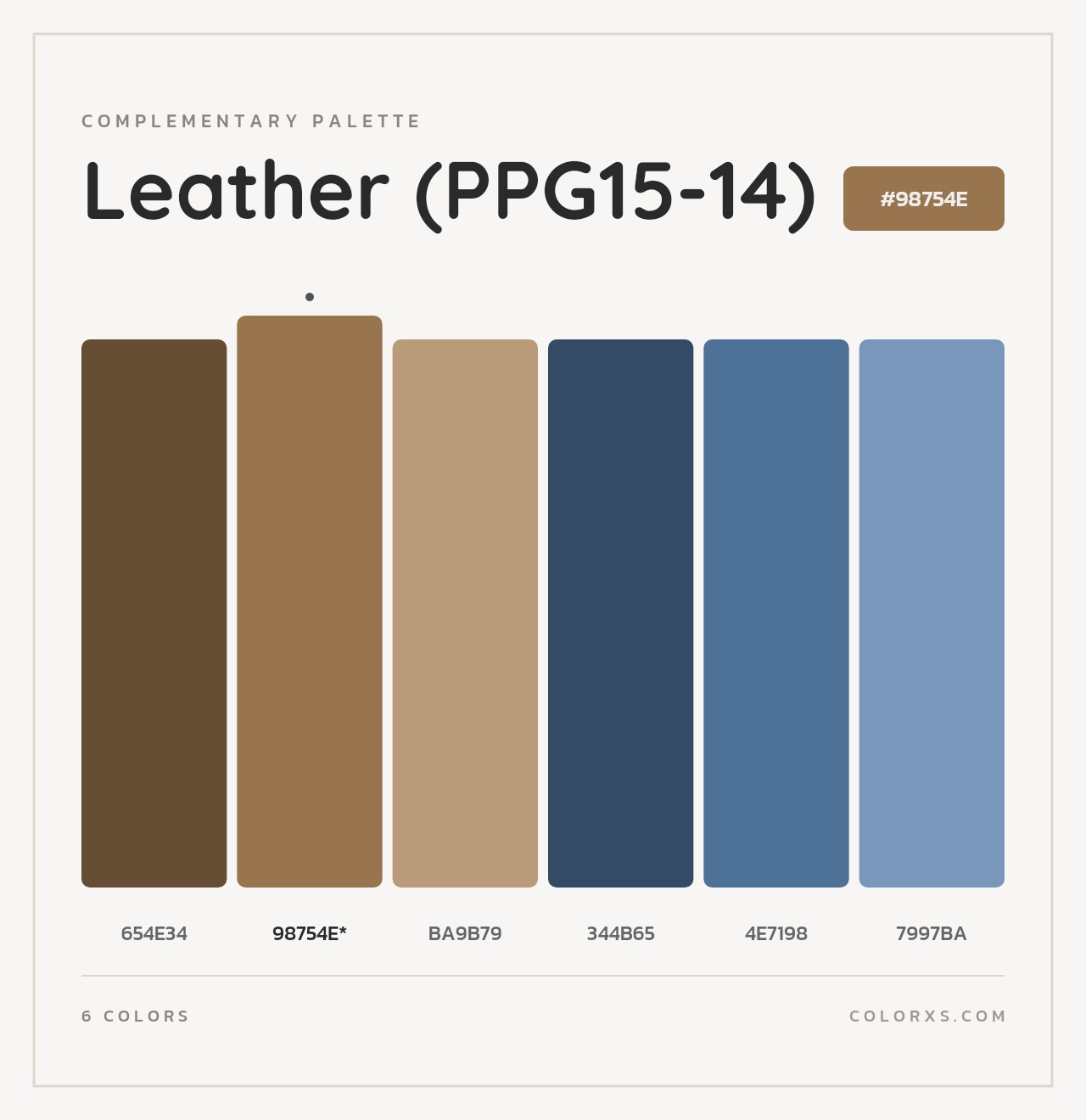 Leather (PPG15-14) - Complementary Color Palette