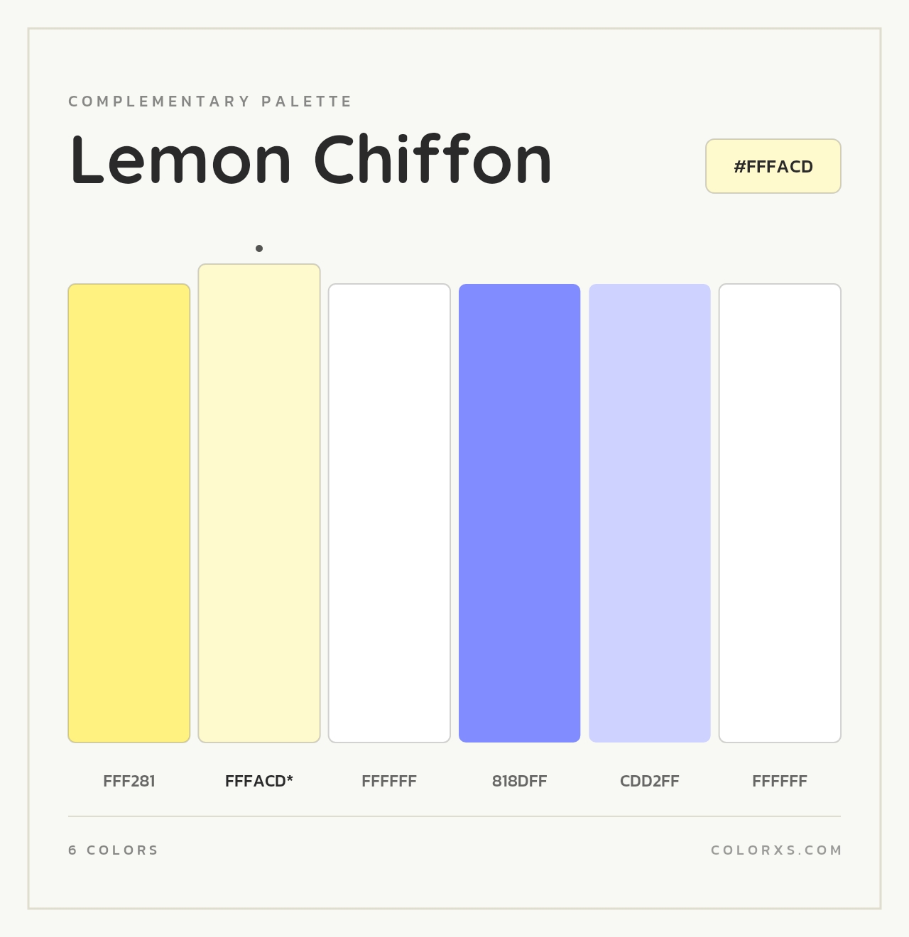 Lemon Chiffon - Complementary Color Palette
