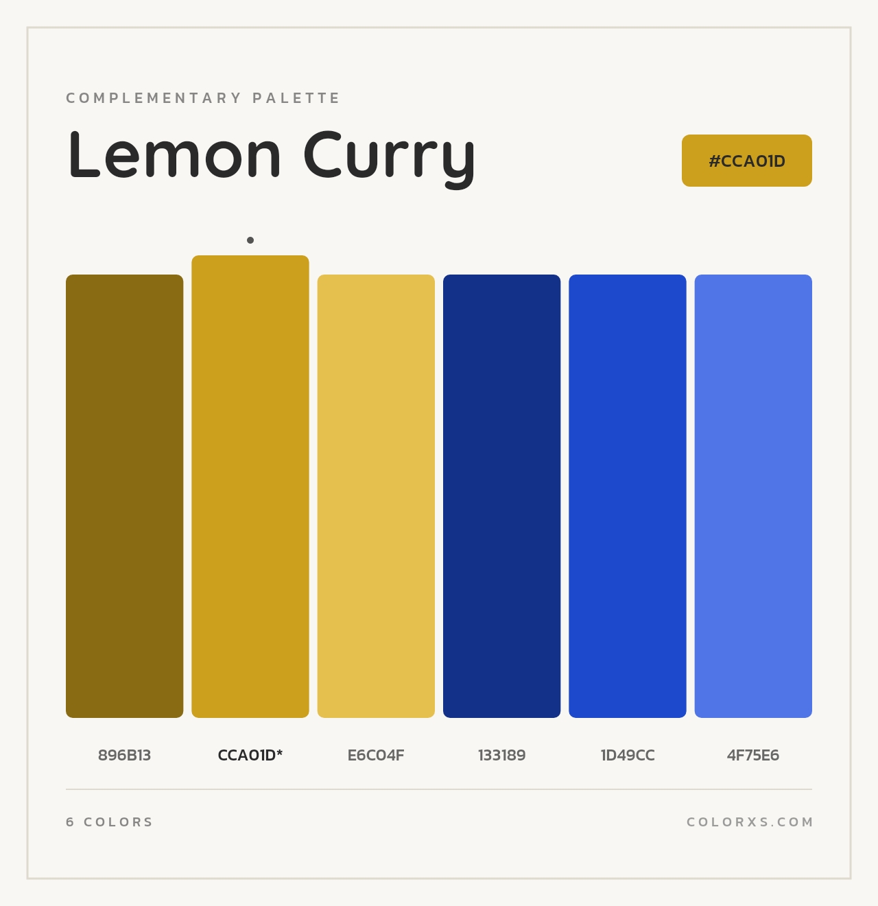 Lemon Curry - Complementary Color Palette