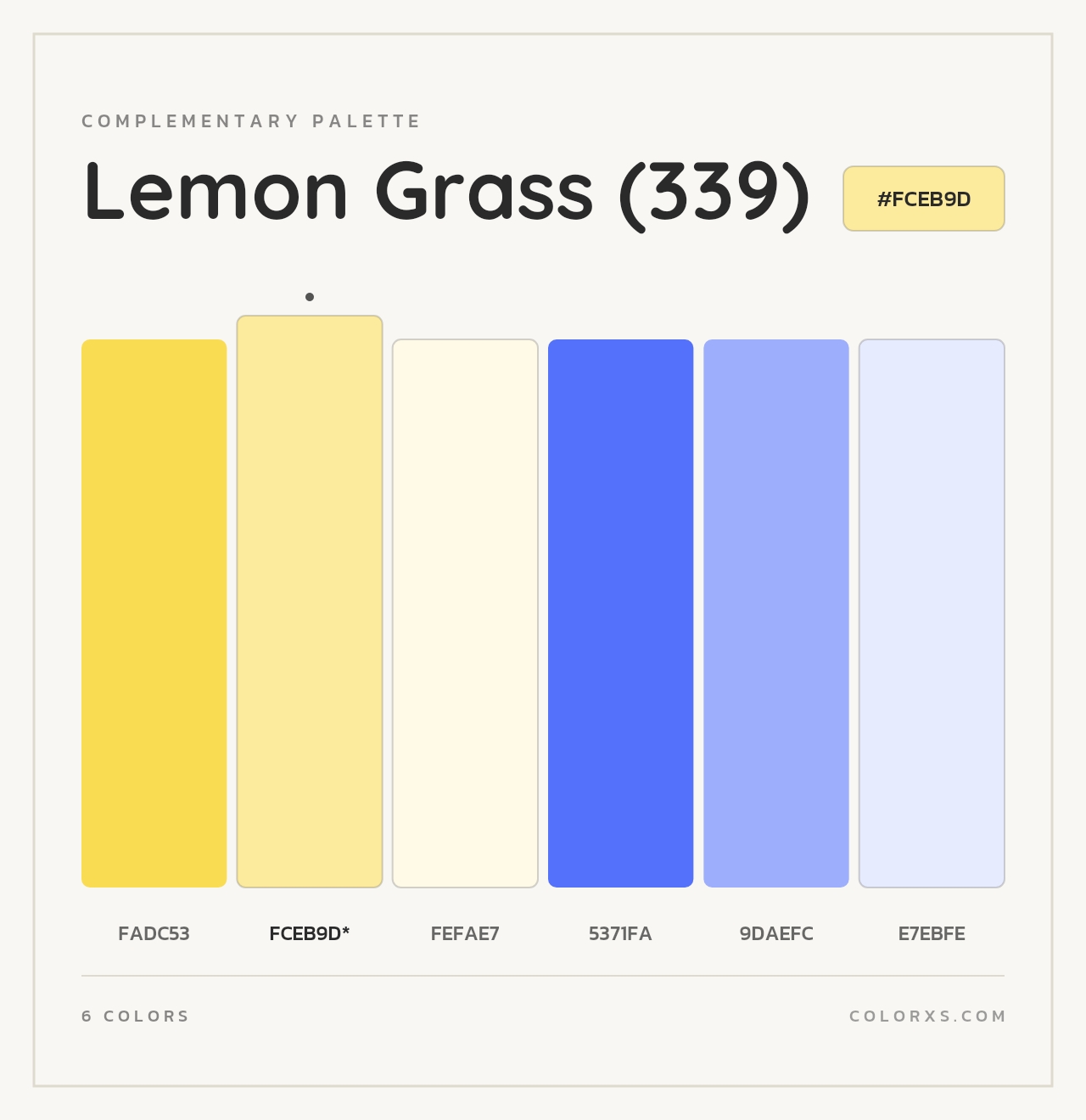 Lemon Grass (339) - Complementary Color Palette