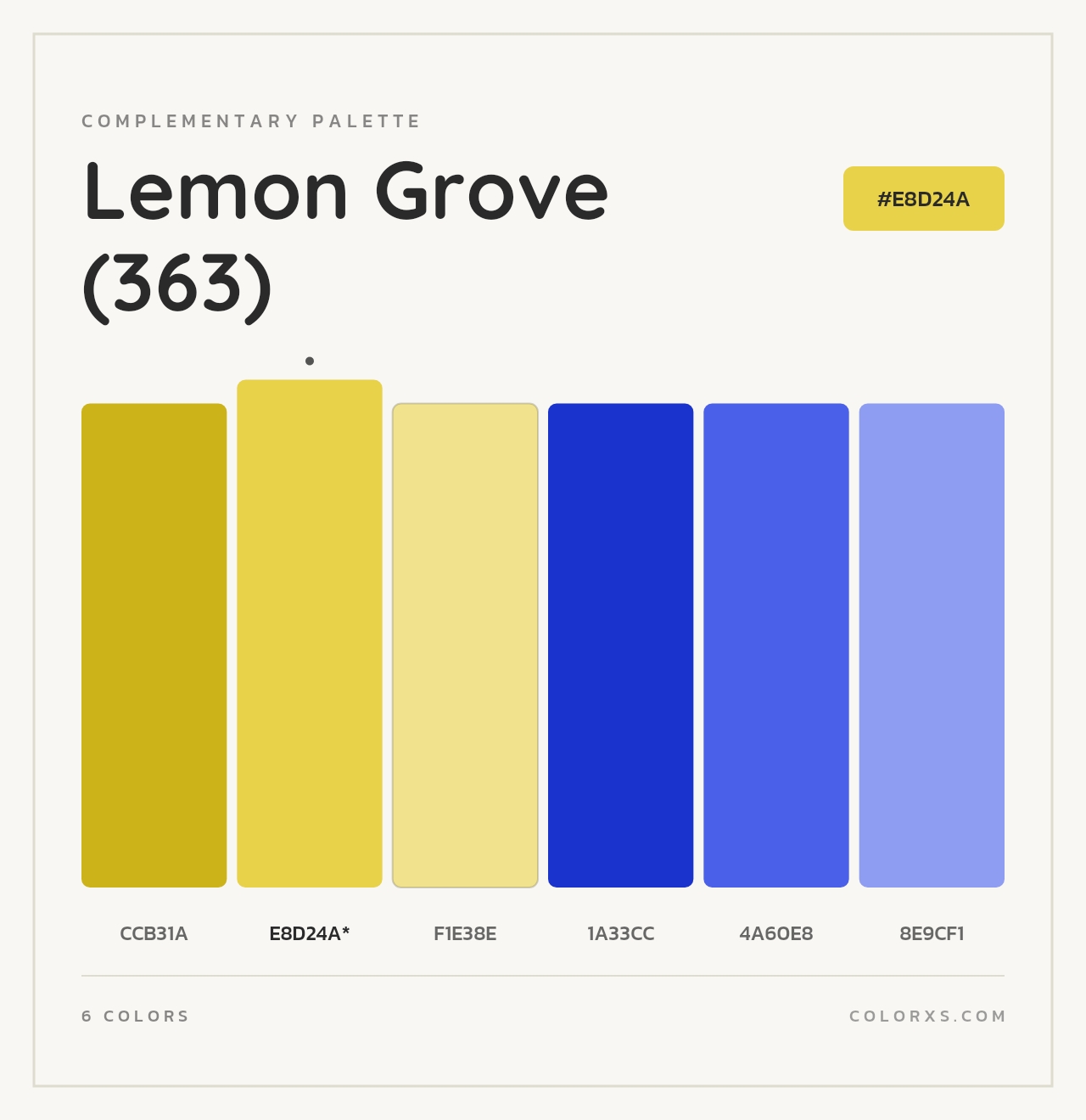 Lemon Grove (363) - Complementary Color Palette