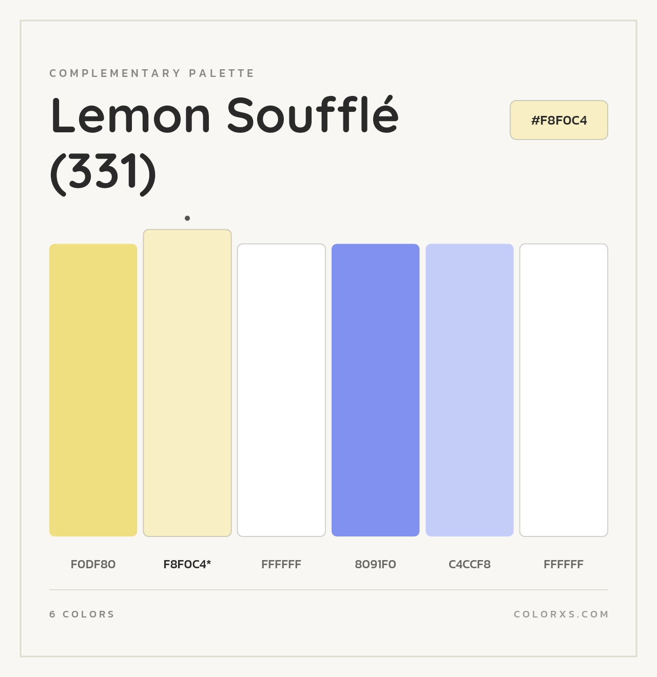 Lemon Soufflé (331) - Complementary Color Palette