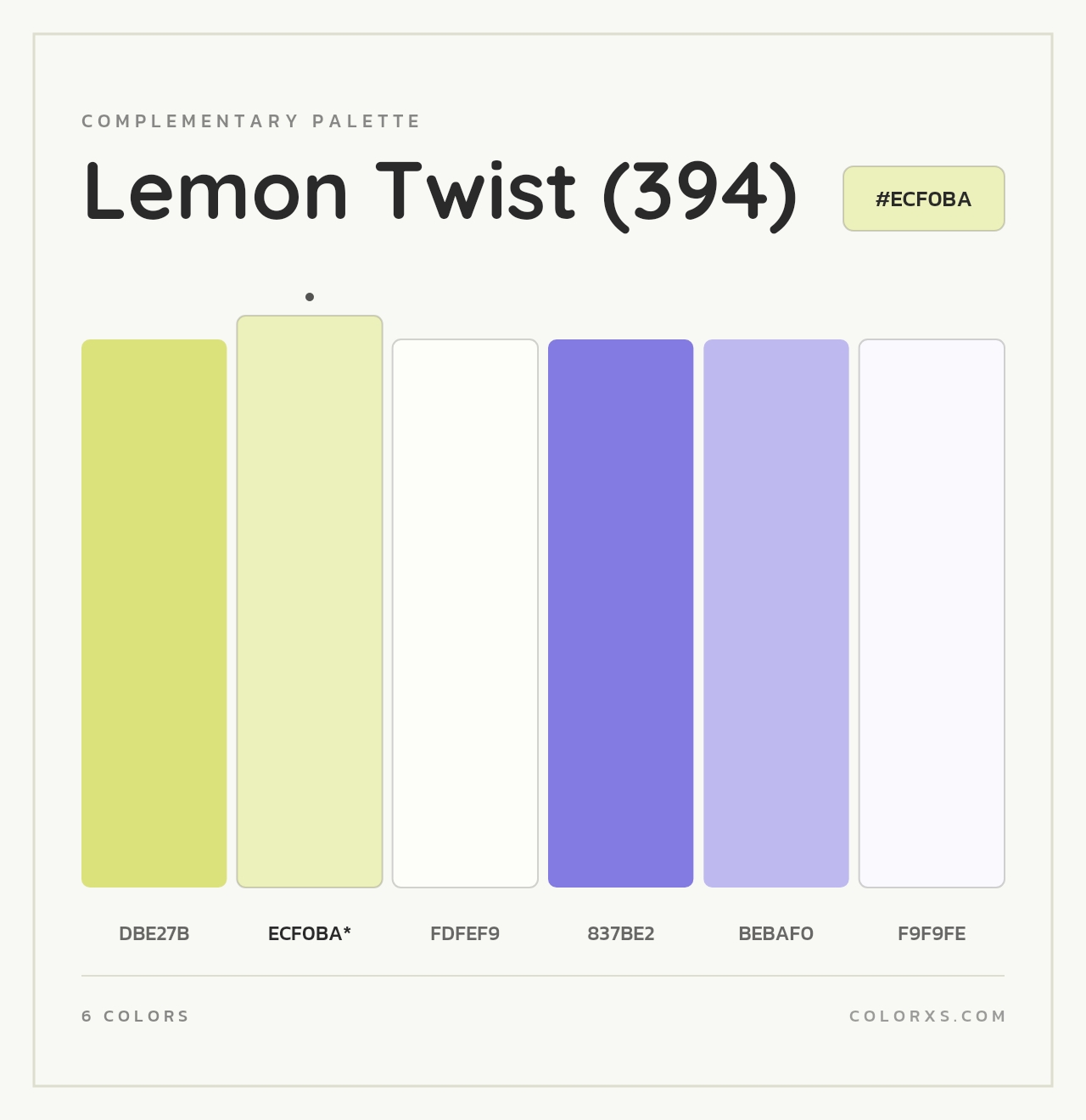 Lemon Twist (394) - Complementary Color Palette
