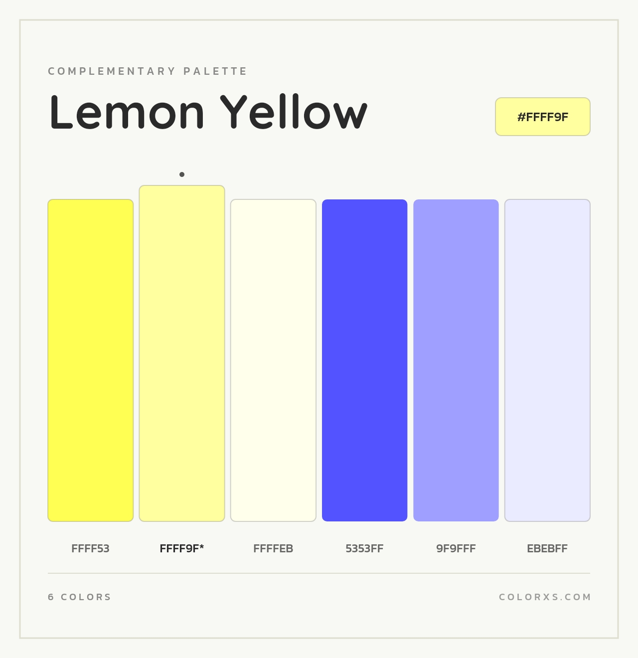 Lemon Yellow - Complementary Color Palette