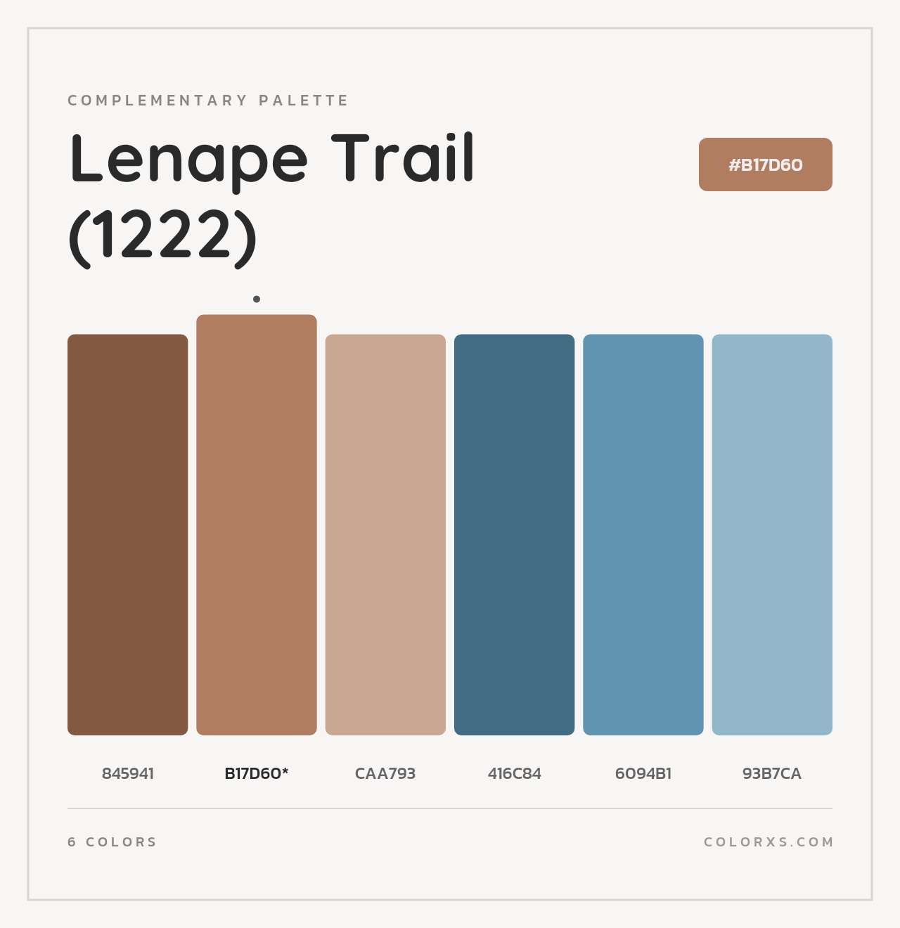 Lenape Trail (1222) - Complementary Color Palette