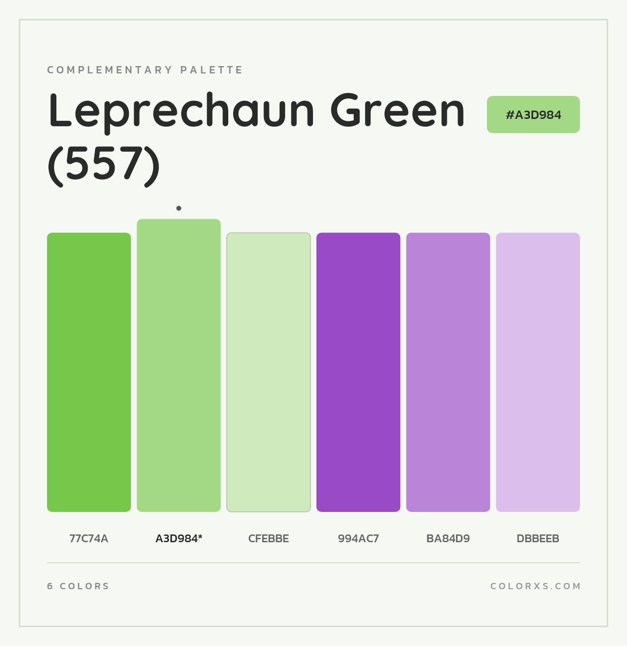 Leprechaun Green (557) - Complementary Color Palette