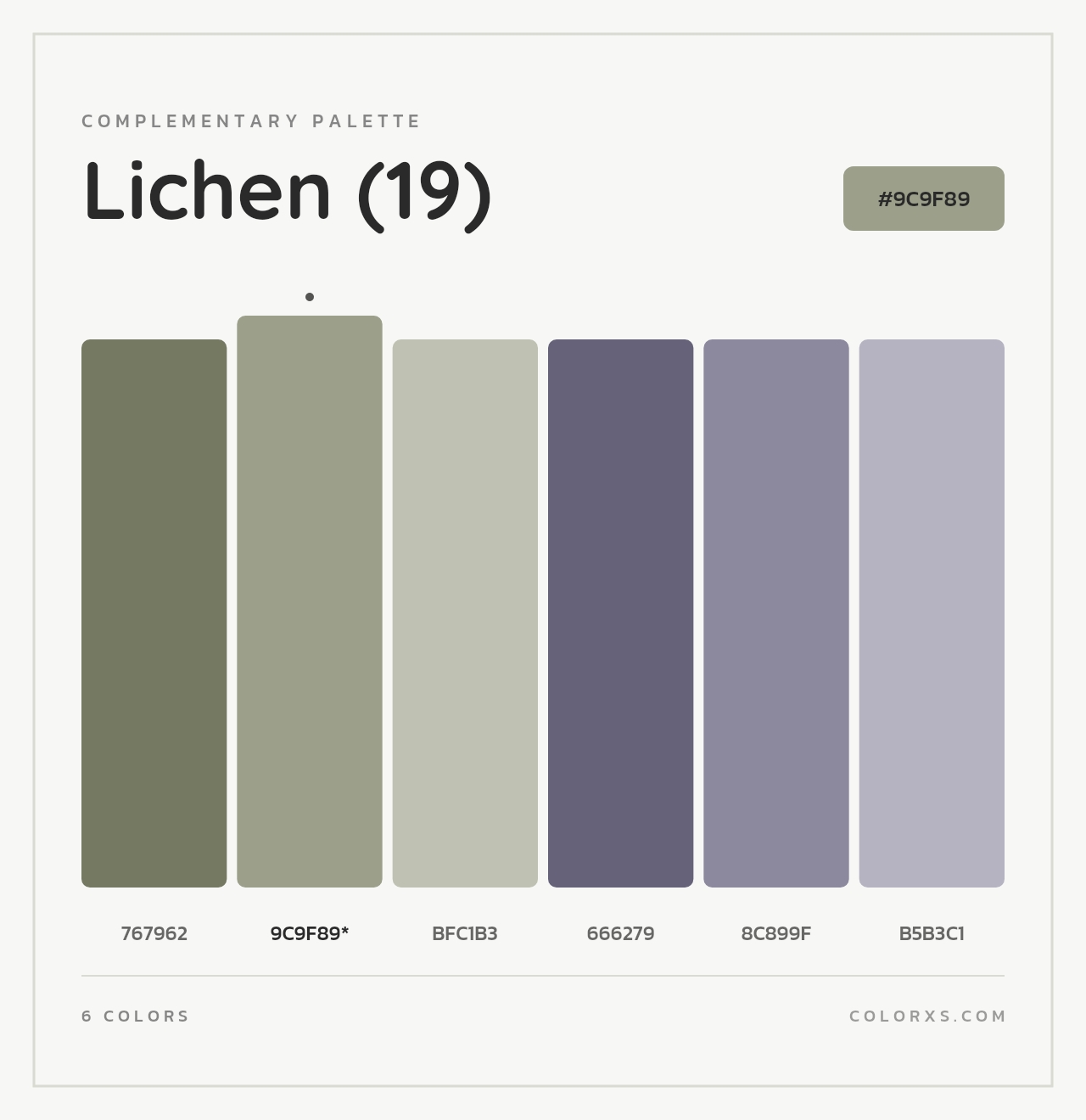Lichen (19) - Complementary Color Palette