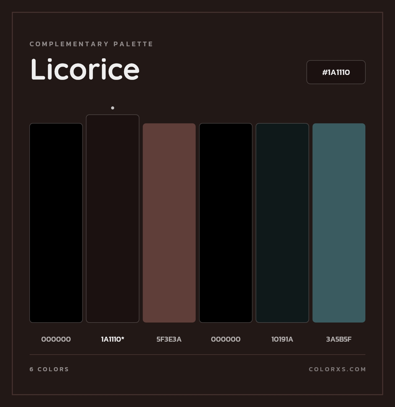 Licorice - Complementary Color Palette